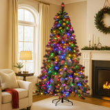 Christabelle 9ft Christmas Tree Glittery Gold Pine Needles 850 Led Lights Xmas