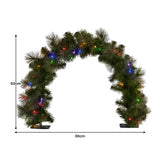 Christabelle 60cm Tabletop Christmas Archway Garland with LED Lights Gold Mantle Decoration Ornament
