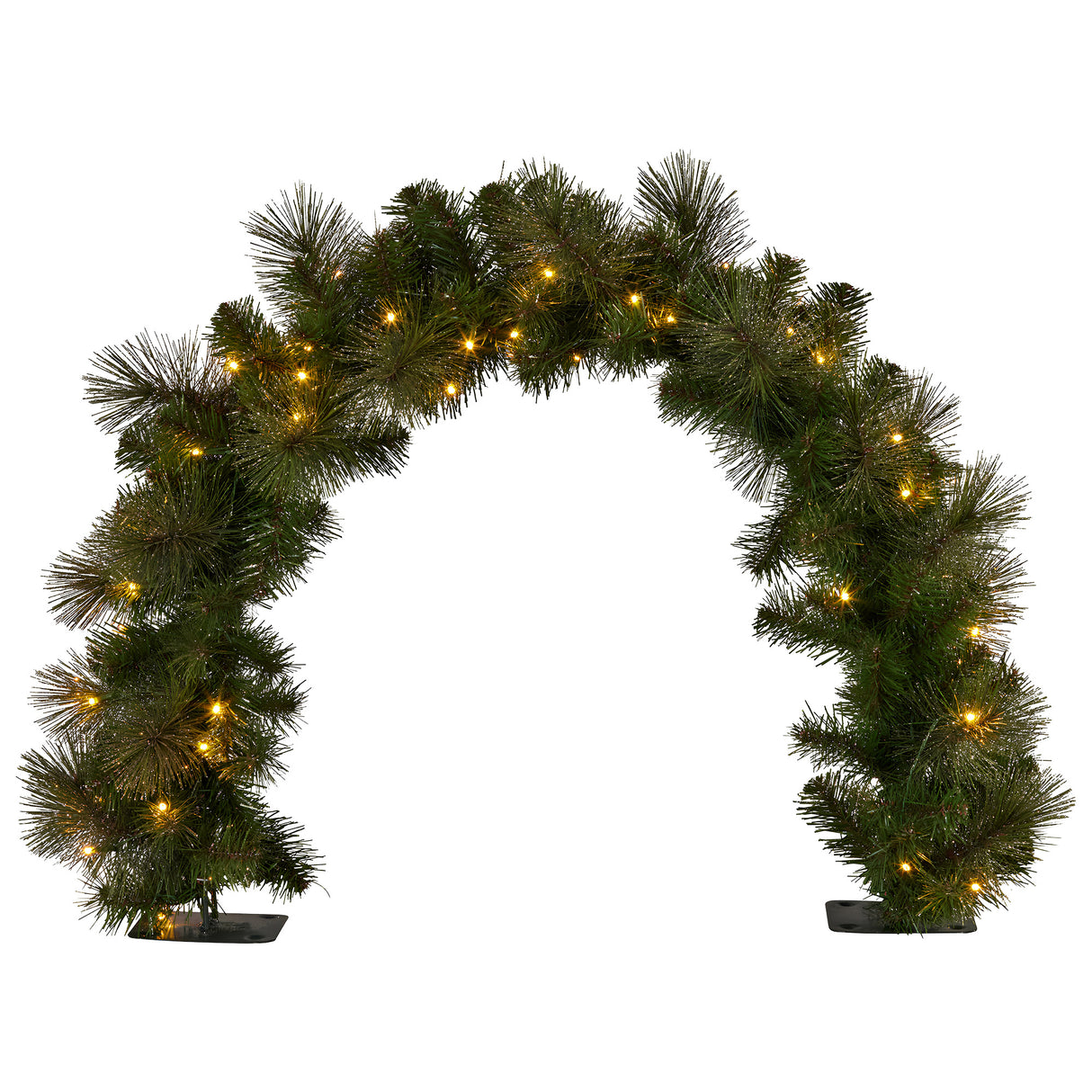 Christabelle 60cm Tabletop Christmas Archway Garland with LED Lights Gold Mantle Decoration Ornament