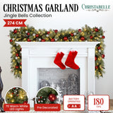 Christabelle 2.7m Christmas Garland with LED Lights and Baubles Mantle Decoration Ornament