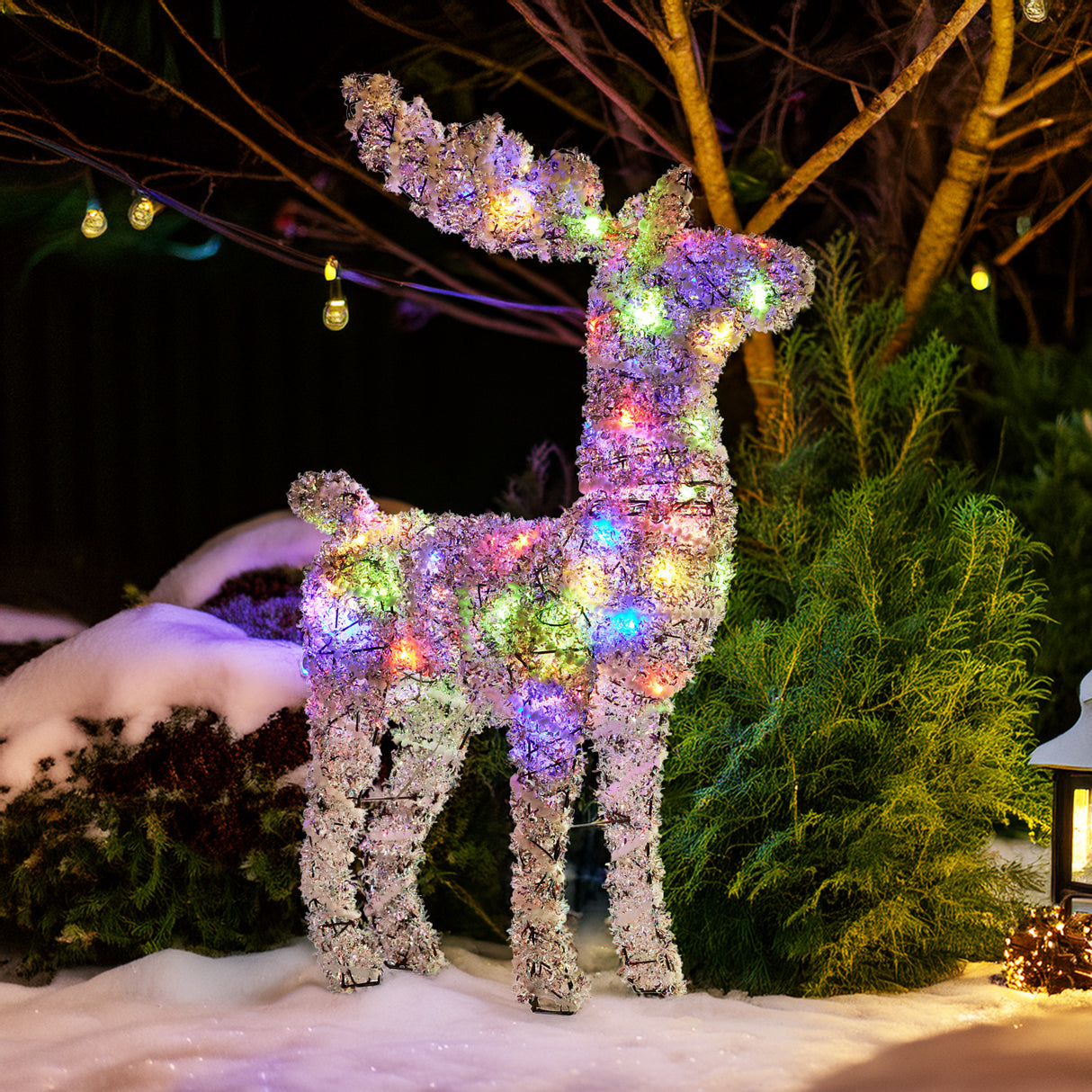Christabelle 112cm Animated Reindeer Christmas LED Lights Indoor Outdoor Yard Statue Decoration