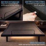 Therapedic Advance Double Adjustable Bed Frame Base with Head Tilt, Massage, USB & Wireless Remote