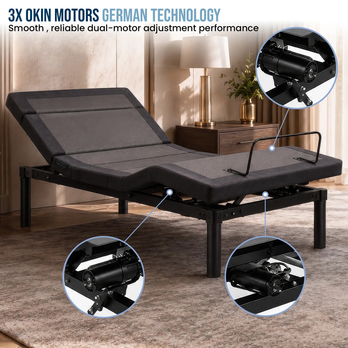 Therapedic Kinetic Advance Adjustable King Single Bed Base with Head Tilt