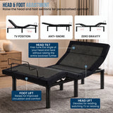 Therapedic Kinetic Advance Adjustable Long Single Bed Base with Head Tilt