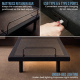 Therapedic Kinetic Advance Adjustable Long Single Bed Base with Head Tilt