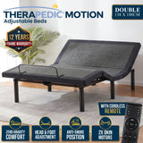 Therapedic Motion Adjustable Double Bed Base with Wireless Remote