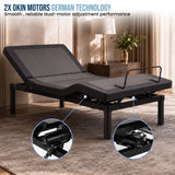 Therapedic Versa Electric King Single Adjustable Bed Base Frame with Massage Dual Motor Zero Gravity & Wireless Remote
