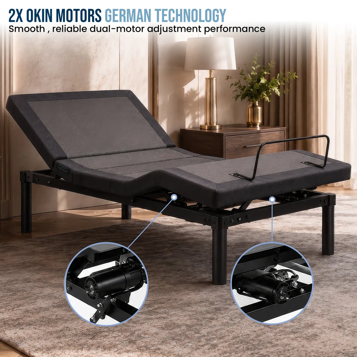 Therapedic Versa Adjustable King Single Bed Base with Massage Function