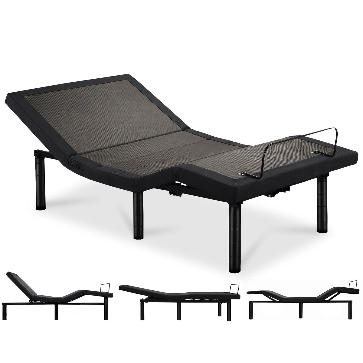 Therapedic Versa Electric Long Single Adjustable Bed Base Frame with Massage Dual Motor Zero Gravity & Wireless Remote