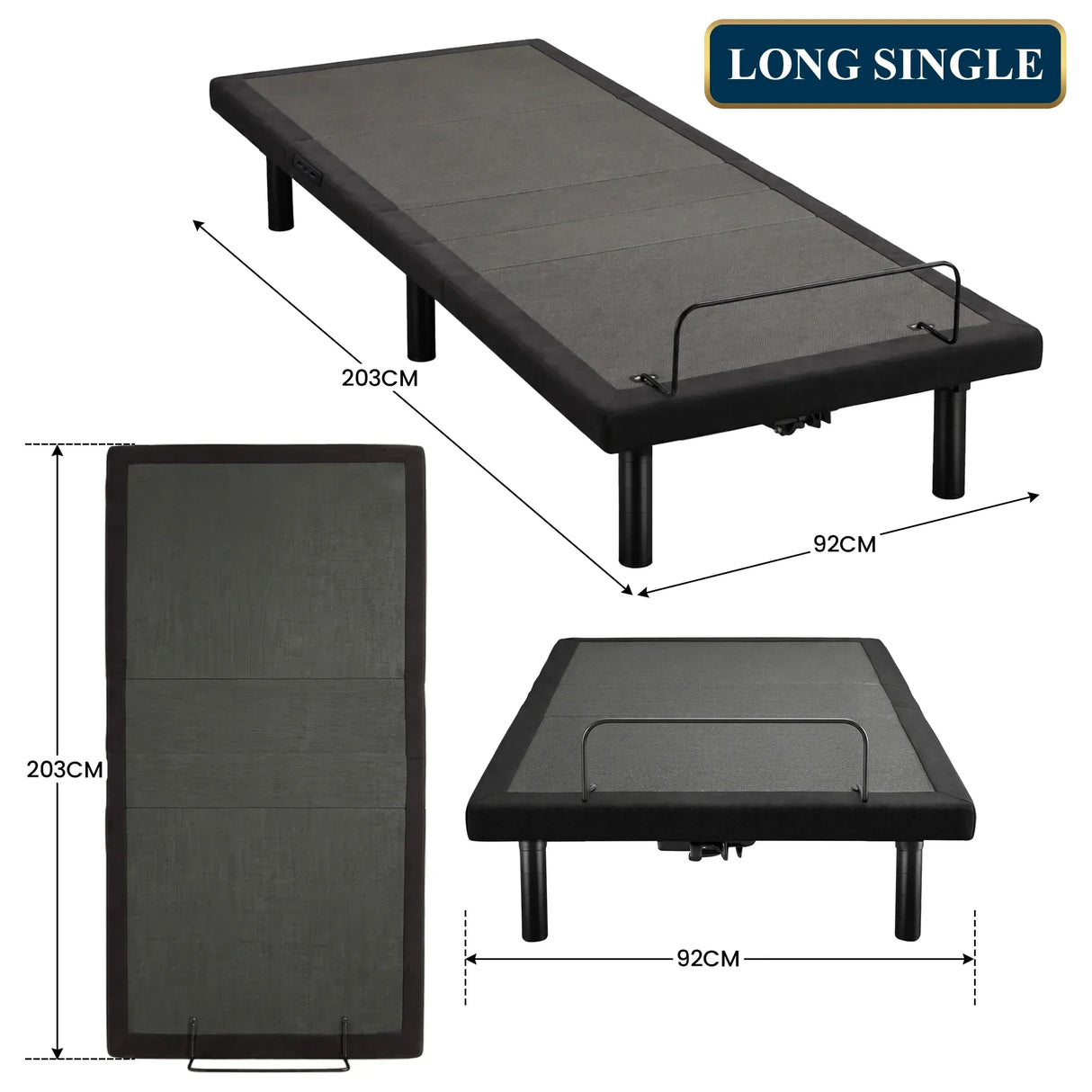 Therapedic Versa Adjustable Long Single Bed Base with Massage Function