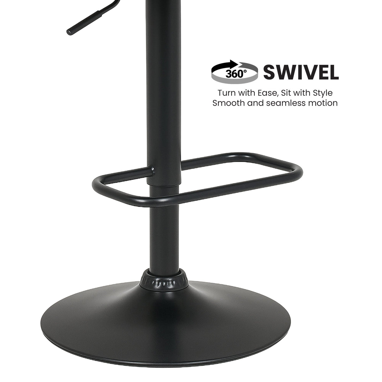 Sarantino Set Of 2 Bentwood Walnut Barstool Adjustable Height Swivel Footrest