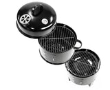 Wallaroo 3-in-1 Charcoal BBQ Smoker Portable Outdoor Barbecue Grill Meat Cooker & Roaster for Backyard Camping