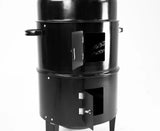 Wallaroo 3-in-1 Charcoal BBQ Smoker Portable Outdoor Barbecue Grill Meat Cooker & Roaster for Backyard Camping