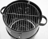 Wallaroo 3-in-1 Charcoal BBQ Smoker Portable Outdoor Barbecue Grill Meat Cooker & Roaster for Backyard Camping