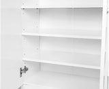 Sarantino 21 Pairs Shoe Cabinet Storage Organiser Shelf 2 Doors 80 x 30 x 90cm in White