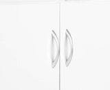 Sarantino 21 Pairs Shoe Cabinet Storage Organiser Shelf 2 Doors 80 x 30 x 90cm in White