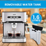 Pronti 1.6L Automatic Coffee Espresso Machine with Steam Frother