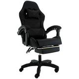 Sarantino Cueva Reclining High Back Office Gaming Chair Black Retractable Footrest Computer Seat