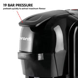 Pronti HomeMaid 3-in-1 Coffee Machine Multi-Capsule Pods and Ground Coffee Nespresso & Caffitaly Compatible CM-511HM