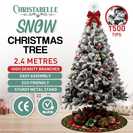 Christabelle Snow-Tipped Artificial Christmas Tree 2.4m 1500 Tips
