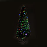 Christabelle 1.8m Pre-Lit Fibre Optic Artificial Christmas Tree with Multicolour Twinkling Star Lights