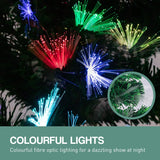 Christabelle 1.8m Pre-Lit Fibre Optic Artificial Christmas Tree with Multicolour Twinkling Star Lights
