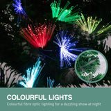 Christabelle 2.1m Pre-Lit Fibre Optic Artificial Christmas Tree with Multicolour Twinkling Star Lights