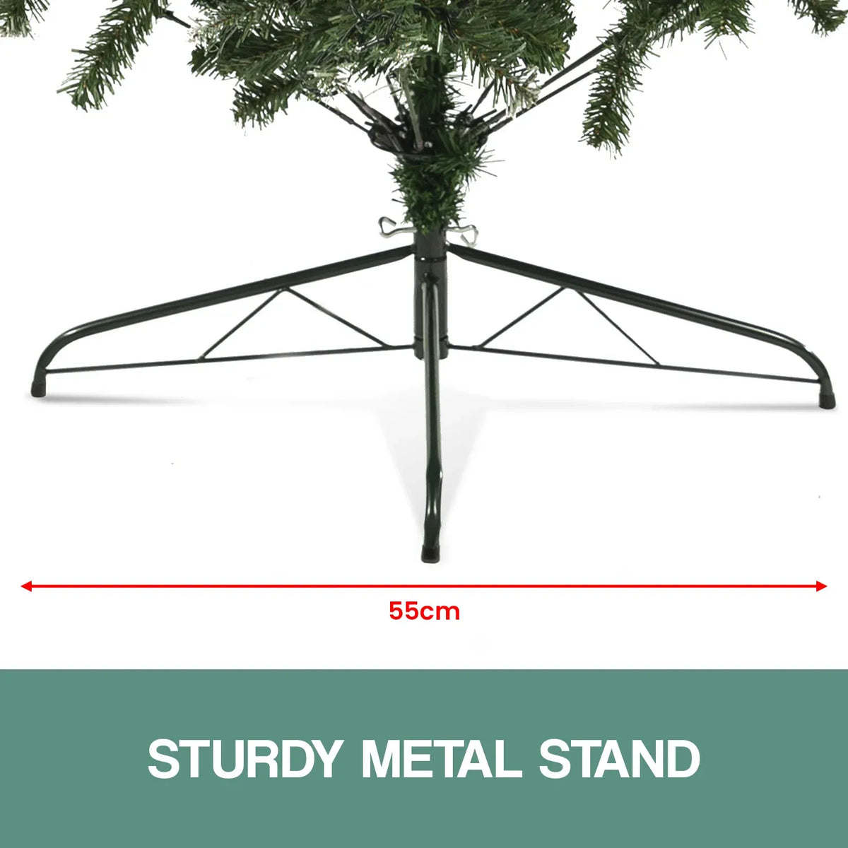 Christabelle 2.4m Pre-Lit LED Artificial Christmas Tree with Snow Tipped Needles Pine Cones Stand