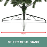 Christabelle 2.4m Pre-Lit LED Artificial Christmas Tree with Snow Tipped Needles Pine Cones Stand