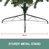 Christabelle 2.7m 9ft Pre-Lit LED Artificial Christmas Tree with Snow Tipped Needles Pine Cones Stand