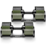 Powertrain Eon Dial-Up 90KG Adjustable Dumbbells Pair - Green