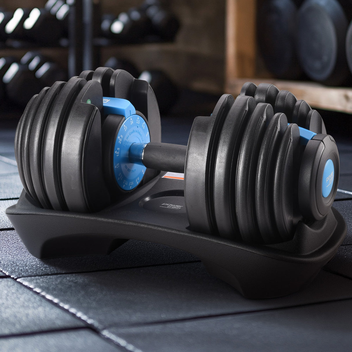 Powertrain  24KG Adjustable Home Gym Dumbbell - Blue
