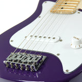 Karrera Kids Electric Guitar Junior Beginner Double Cutaway Scaled-Down Instrument for Children - Purple