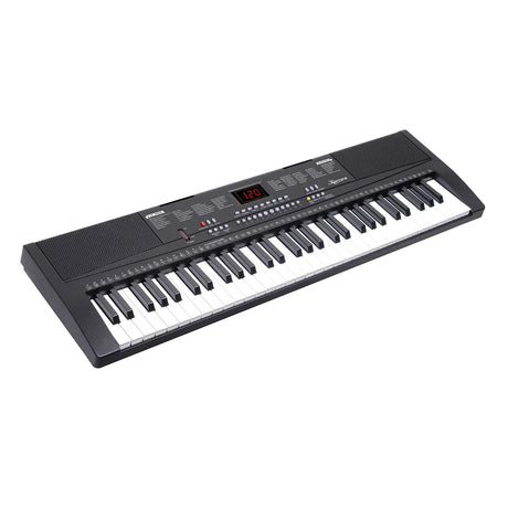 Karrera 61-Key Electronic Piano Keyboard with Stand - Portable Digital Music Instrument for Beginners Black