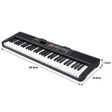 Karrera 61 Key Digital Piano Electronic Keyboard with Adjustable Folding Stand & Music Rest for Beginners Black