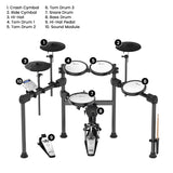 Karrera X23 Electronic Drum Kit with Sound Module, 3 Toms, Snare Quiet Mesh Drum Heads, Cymbals & Pedal