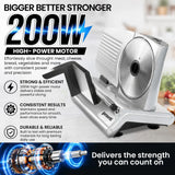 Pronti White Electric Food Slicer 200W with Adjustable Thickness 1 to 15mm Serrated and Fine Edge Stainless Steel Blades