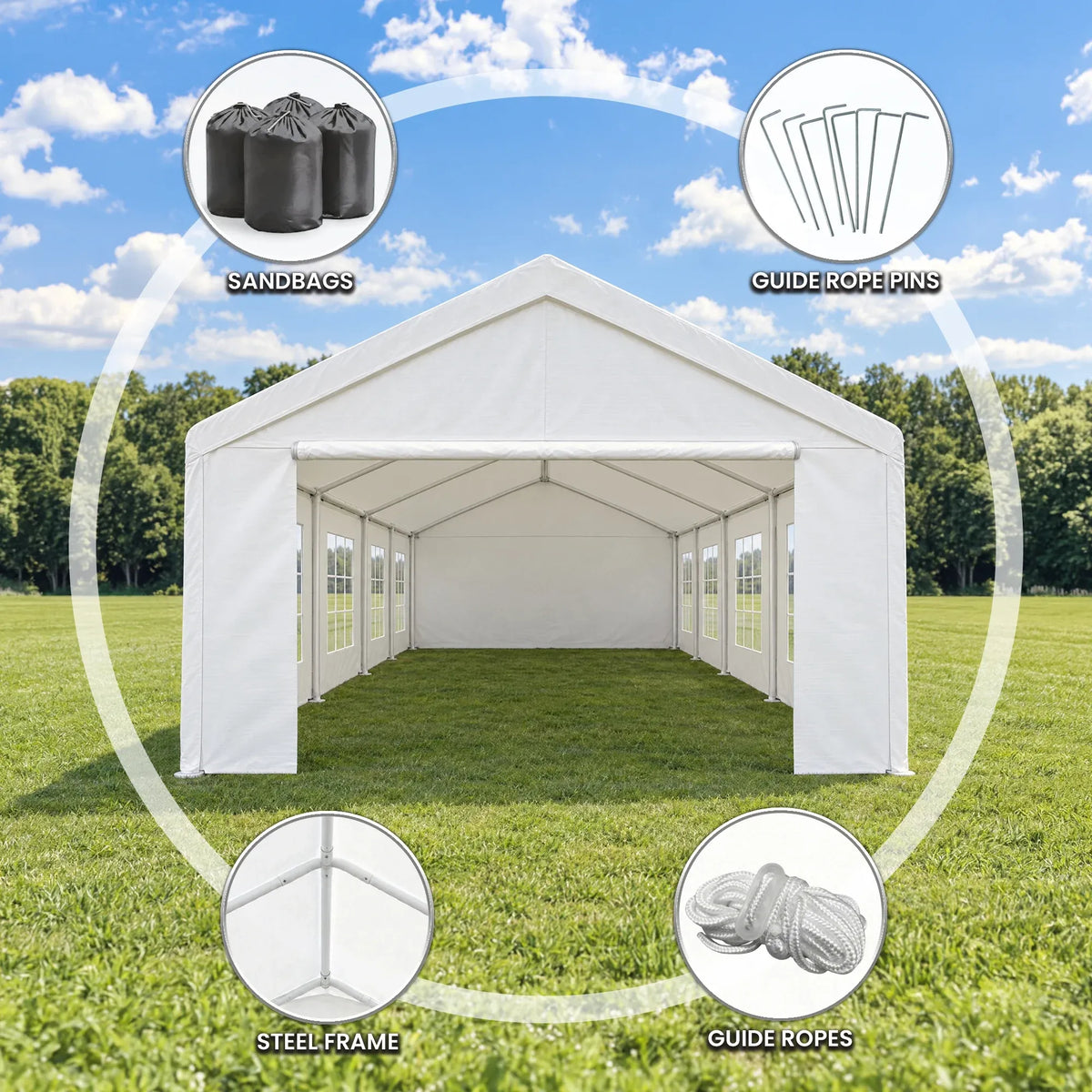 Wallaroo 4x8 Outdoor event marquee - White