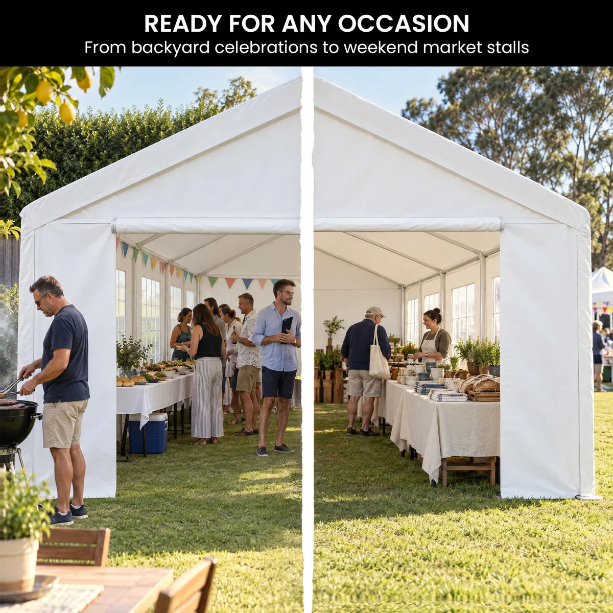 Wallaroo 4x8 Outdoor event marquee - White