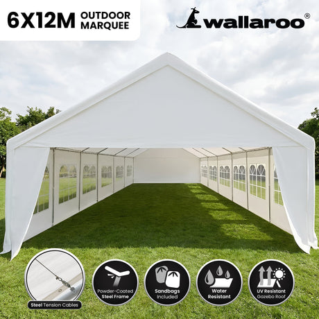 Wallaroo 12m x 6m outdoor event marquee carport tent