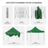Wallaroo Gazebo Tent Marquee 3x3 Popup Outdoor - Green