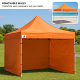 Wallaroo Gazebo Tent Marquee 3x3 PopUp Outdoor  - Orange