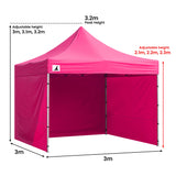 Wallaroo Gazebo Tent Marquee 3x3 PopUp Outdoor Pink