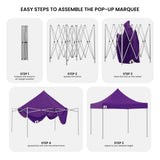Wallaroo Gazebo Tent Marquee 3x3 PopUp Outdoor Purple