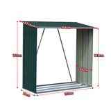 Wallaroo Wood Storage Shed Galvanized Steel - Green