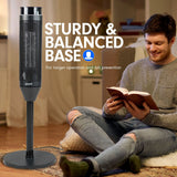 Pronti 2000W Oscillating Ceramic Tower Heater Portable Electric Space Heater with Remote Control & Thermostat - Black