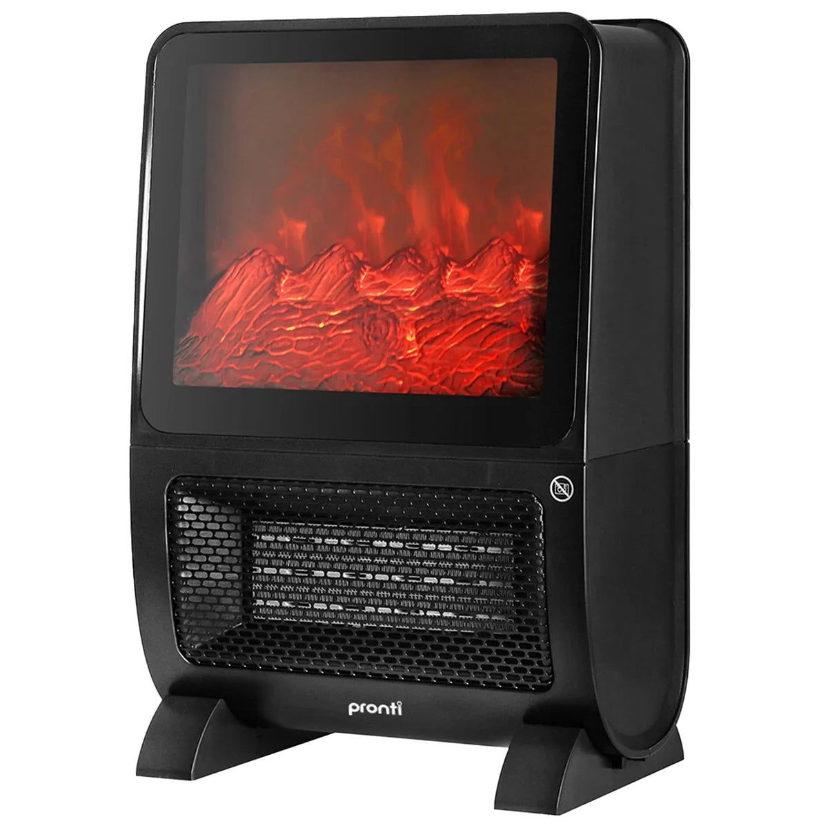 Pronti 2000W PTC Ceramic Electric Portable Space Heater with 3D Flame Effect, Remote Control, Timer & Air Filter