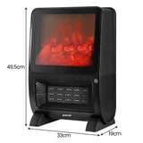 Pronti 2000W PTC Ceramic Electric Portable Space Heater with 3D Flame Effect, Remote Control, Timer & Air Filter