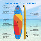 Kahuna Hana 10FT Inflatable Stand Up Paddle Board Set - Non-Slip iSUP Paddleboard with Backpack Paddle Pump Leash