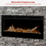 Dimplex 34-inch Linear Fireplace Driftwood and River Rock Accessory Package